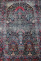 Pictorial carpet with Tree of life, birds, plants, flowers and vase motifs