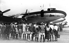 Inaugural flight with Iberia from Madrid to Bata in 1941.