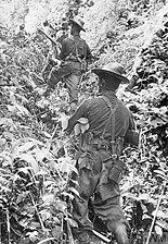 Garhwal Rifles patrol jungle in Burma