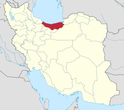 Location of Mazandaran Province within Iran