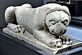 The Lion of Menecrates. Funerary statue of a crouching lion, found near the cenotaph of Menecrates. This is the work of a famous Corinthian sculptor of the Archaic period. Dated end of the 7th century BC.