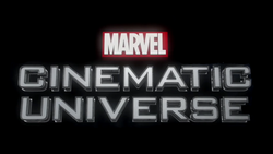 The "Marvel" logo with a white glow. The words "Cinematic" and "Universe" are underneath in all caps with shades of grey and borders on a black background