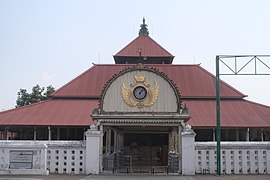 Masjid Gedhe Kauman in Yogyakarta, build in traditional Javanese multi-tiered roof