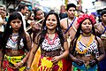 Emberá women in a parade in Chitré, capital of Herrera Province, Panama