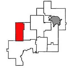 Location of Onaping Falls within Greater Sudbury.