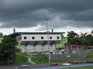 Part of the Complejo Deportivo Gerardo “Gerry” Torres, a sports complex in Morovis Pueblo
