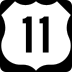 U.S. Highway 11 marker