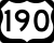 Business U.S. Highway 190 marker