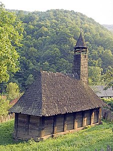 Wooden church in Vălari