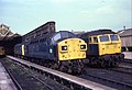 Image 50Workington stabling point in 1981, with locomotives from Classes 25, 40 and 47 parked between duties. (from Rail yard)