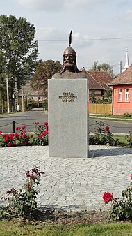 Árpád's statue in Bereni (Székelybere, Romania)