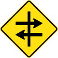 (W2-V112-1) Crossroad intersection at dual carriageway (used in Victoria)