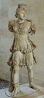 Artemis of the Rospigliosi type. Marble, Roman artwork of the Imperial Era, 1st–2nd centuries AD. Copy of a Greek original, Louvre