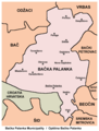 Map of the Bačka Palanka municipality, showing the location of Čelarevo