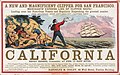 Image 59Advertisement for sailing to California, c. 1850. (from History of California)