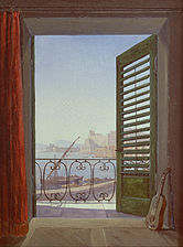Balcony Room with a View of the Bay of Naples , 1829 or 1830.