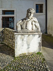 Bust of Enrico Toti in the Castle of Brescia