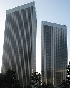 The Century Plaza Towers in Los Angeles, California (1975)