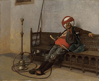An Albanian bashi-bazouk in Egypt. Painting by Jean-Léon Gérôme, 1870.