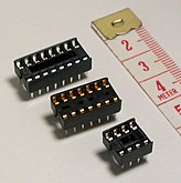 0.3" wide DIP sockets with dual-wipe contacts for 16-, 14-, and 8-pin DIP ICs
