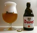 The Belgian ale Duvel in its tulip glass