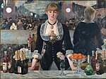 A Bar at the Folies-Bergère; by Édouard Manet; 1881–1882; oil on canvas; 0.96 × 1.30 cm.; Courtauld Institute of Art (London)[219]