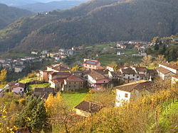 View of two of the frazioni in the municipality, La Villa and Ceserana