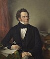 Image 181875 oil painting of Franz Schubert by Wilhelm August Rieder, after his own 1825 watercolor portrait (from Classical period (music))