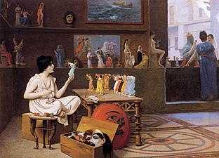 Jean-Léon Gérôme, The Antique Pottery Painter: Sculpturæ vitam insufflat pictura, 1893