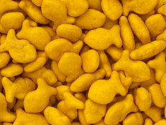 Cheddar cheese flavored Goldfish crackers