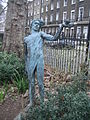 Green Man sculpture (1999) by Lydia Karpinska. On public view in Bloomsbury, London.