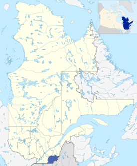 Lage der Region Estrie in Québec