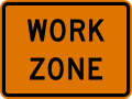 G20-5aP Work zone plaque (usually under an R2 speed limit sign)