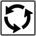 R6-5P Roundabout circulation (plaque)