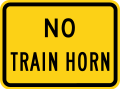 W10-9P No train horn plaque