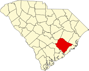 Map of South Carolina highlighting Berkeley County