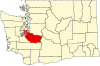 State map highlighting Pierce County