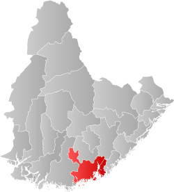 Location of Kristiansand Municipality