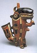 Killer Whale, slip glazed pottery, Nazca culture, 300 BC–800 AD, Larco Museum. Lima, Peru