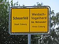 Kreisübergreifend: Scheuerfeld (kreisfreie Stadt Coburg) und Weitramsdorf-Weidach Ortsteil Vogelherd (Landkreis Coburg)