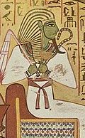 Wandgemälde des Osiris