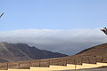 Foehn over Carretera Punta de Jandía in Morro Jable, Pájara, Fuerteventura, Canary Islands