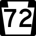 Pennsylvania Route 72 marker