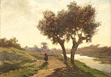 Paul Gabriël (1860/67): Landscape with two trees, Rijksmuseum Amsterdam.