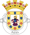 A proposal for a coat of arms for the colony of Portuguese India, at the request of the General Agency of the Colonies, for the Portuguese Institute of Heraldry and prepared by Afonso Dornelas in June 1932.
