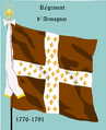 Regimental colours issued between formation in 1776 till 1791, when they were 'republicanised'.