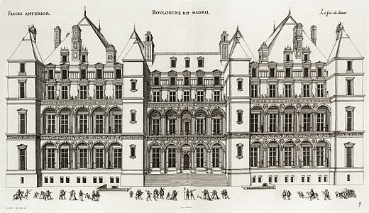 The Château de Madrid, built 1528–52, demolished in the 18th century