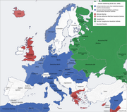 Karte von Europa Ende des Jahres