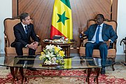 Secretary Blinken with Senegalese President Macky Sall in Dakar, Senegal, November 2021
