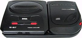 Mega-CD II angeschlossen an einem Mega Drive II